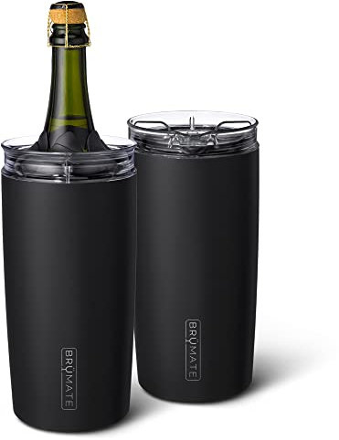 BrüMate Togosa 2-in-1 Weinkühler-Eimer oder Champagner-Eimer & 100% auslaufsicherer Krug,tragbarer Kühler passend für die meisten Wein-,perfektes Weingeschenk,1.4 l (mattschwarz)