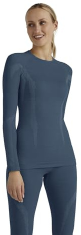 FALKE Damen Wool-Tech Round Neck Funktionsshirt Langarm atmungsaktiv klimaregulierend geruchshemmend nachhaltige Wolle Funktionsmaterial kalte bis sehr kalte Temperatur Funktionsunterwäsche 1 Stück
