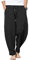 YAOBAOLE Pantalon Homme Lin Pantalon Ete Homme Pantalons Detente Hommes Pantalons Yoga Hommes Coton Noir M