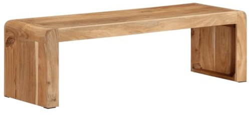 vidaXL Meuble TV, Armoire de Télévision, Meuble Multimédia, Banc TV, Meuble Télé de Salon Salle de Séjour, Marron Bois d'Acacia Massif