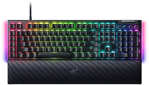 Razer BlackWidow V4 (Switches Verts) - Clavier gaming mécanique avec Razer Chroma RGB (6 touches macros dédiées, Touches ABS à double injection) US-Layout | Noir