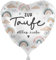 Folienballon Zur Taufe alles Liebe Deko Ballon Taufe Dekoration Luftballon Taufe Herzform, ungefüllt, Helium geeignet