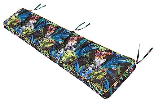 shivler Bankkissen Polster Gartenmöbelauflagen Auflagen Gartenkissen Bankpolster 40cm Kissen Gartenbank (150 x 40 cm, Bunte Bläter Ökolein)