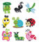 Diamond Painting Stickerset, Motiv Tiere, Bastelset zum Gestalten von Aufklebern mit Glitzersteinchen, für Kinder ab 5 Jahren