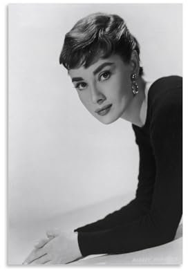 BBAUER Audrey Hepburn Art Poster Dekorative Malerei Leinwand Wandkunst Wohnzimmer Poster Schlafzimmer Malerei,Wandkunst Bilddruck Moderne Familienzimmer Dekor 08x12inch(20x30cm)