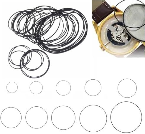 Ryaupy 200 Pcs Joints de Joint de Couverture Arrière de Montre, Joint d'étanchéité en Caoutchouc Pour Montres, Joints Toriques de Remplacement D'outil de Réparation Montre Pour DOS Montre (0.5mm)