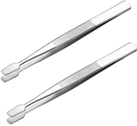 Angoily 2St Spitzpinzette Pinzette mit Zupfer Werkzeug Briefmarken art buchstaben aufkleber Piercing-Set Pinzette Stempel Pinzette Wimper Foto Clip einstellen Kind Kunsthandwerk