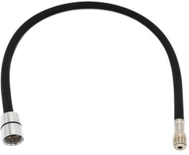 Aqxybgt 50 cm/60 cm/85 cm F1/2 M15*1 Nylon Geflochtene Flexible Wasser Schlauch for Küche ziehen Wasserhahn Schlauch Spinning Rohr Schwarz Grau Sanitär(50cm Black)