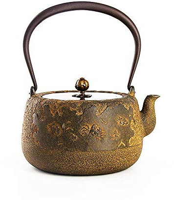 sjdoPulse Iron Teapot Old Iron Kettle Pure Handmade Iron Kettle Tea Set For Green Tea