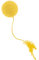 CAPASTEC Palline Gatto con Campanella Interna, Pallina per Gatti da Interno, Pallina da Masticare per Pulizia dei Denti Gatto, Giochi per Gatti Giallo