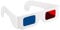 Hanzete 4Pcs 3D Cardboard Glasses Red & Cyan Anaglyph White Card Glasses for 3D Viewing