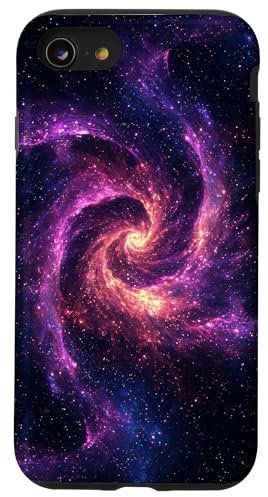 Coque pour iPhone SE (2020) / 7 / 8 Paillettes roses spirales lumières brouillard espace