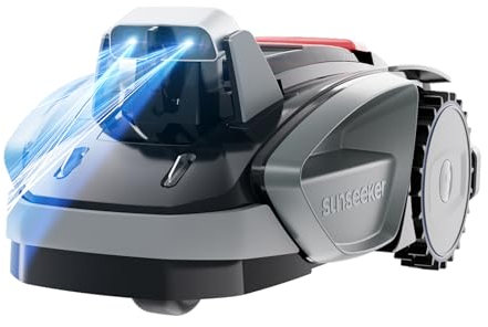 SUNSEEKER V3 Wireless Robot Lawn Mower 0.15 Acre/ 6,400 Sq. Ft, Vision AI Automatic Lawn Mower, One-Click Mow, Smart Obstacle Avoidance, Multi-Zone Navigation, 22° Climb, Low Noise, App Control