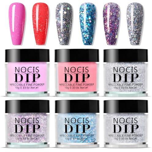 Nail Dipping Powder Kit 6 Colors - No UV Lamp Needed, Long-Lasting & Easy DIY Manicure