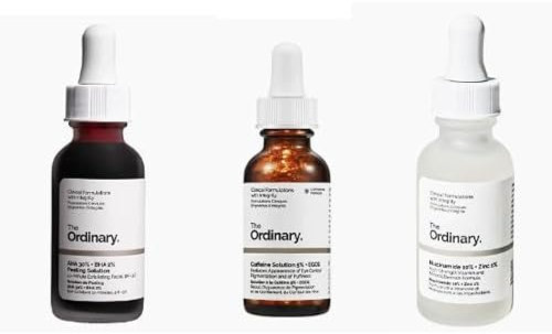 Gesichtsserum,Limited Niacinamide 10% + Zinc 1%,Caffeine Solution 5%,Fruchtsäureessenz AHA 30% + BHA 2% Peeling Solution,Multi-Effekt Serum:Aufhellung, Anti-Aging, Straffung der Poren(3x30 ml)