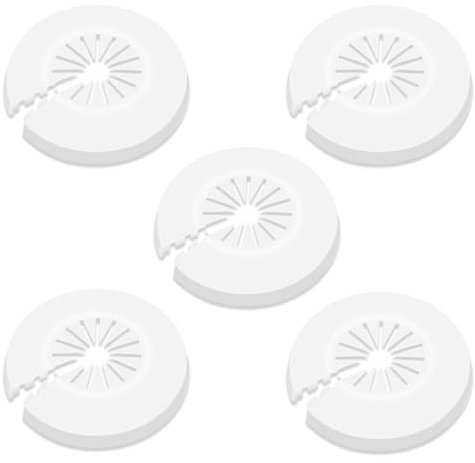 5 Stück Weiß Rosetten Abdeckung,Dekorative Rohrabdeckung,Rosette für Duscharmatur,Wasserhähne,Heizkörper