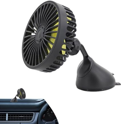 Qfdiwr Ventilatore Auto USB - Ventilatore Auto Potente con 3 Velocità Regolabili,Alimentazione USB 5V Ventilatore Elettrico Portatile per Casa Esterni e Veicoli