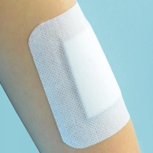 elastopor STERIL Wundpflaster 10 x 12 cm - 30 Stück - steriler, selbstklebender, nicht an der Wunde haftender, atmungsaktiver Vliesverband mit Wundkissen
