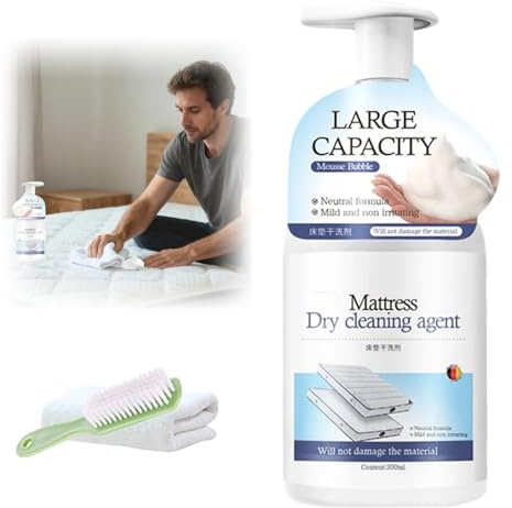 Mattress Cleaner, Powerful Formula Spray for Yellow & Old Stains, Mattress Stain Remover Extra Strong, Effortless Remover for Mattresses, 300ml (1)