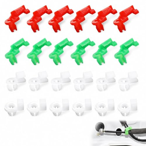 24PCS Car Door Lock Linkage Retainer Clips - Left Right Driver Lock Rod Clips, Plastic Tailgate Handle Rod Clip, Universal Car Retainer Clips and Moulding Fasteners for 2-3.5mm Hole