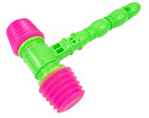 Licsaliwe Martillo chirriante de Juguete de plástico, Martillo sonoro de percusión, Divertidos Juguetes chirriantes para niños (Color Aleatorio)