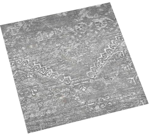vidaXL Bodenplatten, 55 Stück, grau, Beton, 5,11 m², PVC, moderne und quadratische Ideen für DIY-Bodenbeläge, die Ihrem Büro einen stilvollen, zuverlässigen und langlebigen Look verleihen, mit