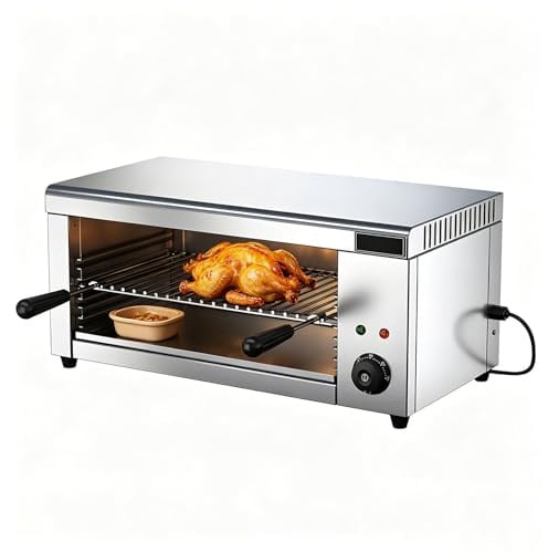 GESAIDES Macchina Elettrica per Fondere Il Formaggio da 2000 W, Forno Tostapane Elettrico, Salamandra, Grill per Formaggio 50-300 °C in Acciaio Inossidabile per Ristorante, Cucina, Casa