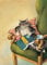 Inkognito Postkarte A6 • 1212 ''Lesekatze Künstler: Reinhard Michl • Katzen