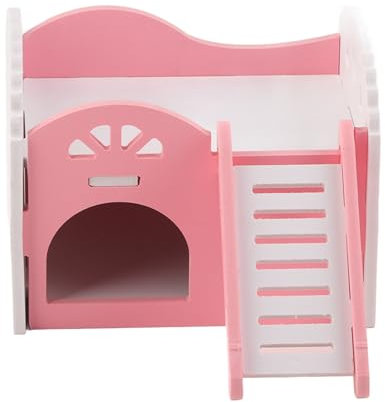 Yosoo Hamster Käfig mit Spielzeug 2 Ebenen mit Treppe Design Schublade-Stil Hütte für Hamster Kleintier, 15 x 11 x 11 cm