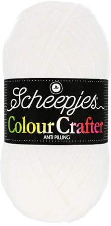Scheepjes Colour Crafter 100g Yarn Ball | Acrylic DK Double Knit Wool | Soft & Anti-Pilling for Knitting, Crochet, Blankets & Amigurumi (1001 Weert)