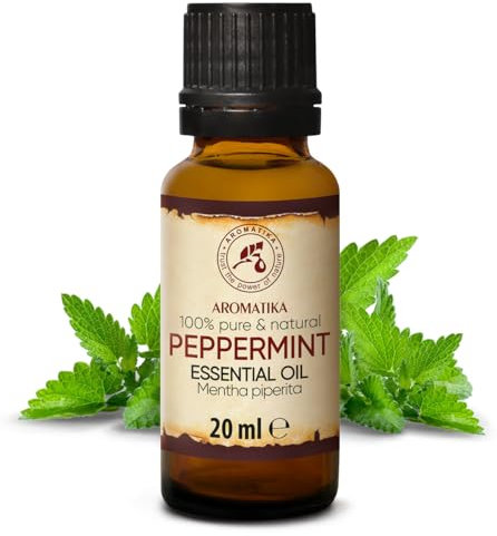 Pfefferminzöl 20ml - Mentha Piperita - Ätherisches Öl Minze - Minzöl für Guten Schlaf - Aromatherapie - Aroma Diffuser - Duftlampe - Ätherische Öle Pfefferminz