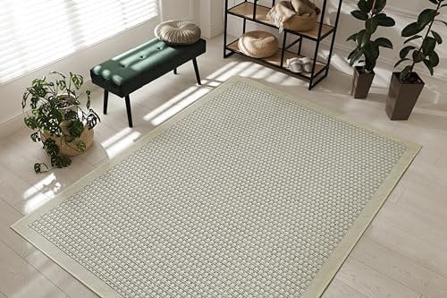 andiamo In- und Outdoor Teppich wetterfest Savannah - Wohnzimmerteppich im schlichten Design auch einsetzbar als Küchenteppich, Balkonteppich oder Schlafzimmerteppich, 120 x 170 cm Hellbraun