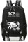 WANHONGYUE SCP Anime Cosplay Schultasche Rucksack Laptop Backpack mit USB-Ladeanschluss Schwarz / 4