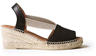 Espadrille Cuir Femme - TEIDE-P - Noir, 39 EU