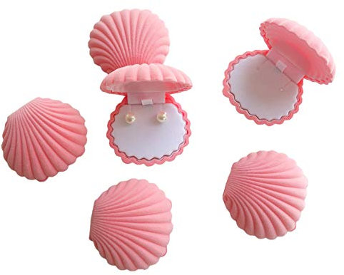 HAMIYELL Lot de 6 boîtes Cadeau en Velours pour Boucles d'oreilles et Colliers Rose