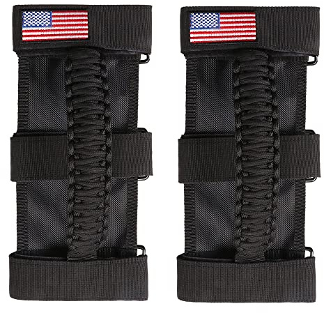 BESTAOO Haltegriffe für Jeep Wrangle Roll Bar Griffe für Jeep Wrangler CJ YJ TJ JK JKU JL JLU JT Sports Sahara Freedom Rubicon Griff 2 Tür 4 Tür für Jeep Wrangler Zubehör (Schwarz)