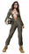 Pinup Aufkleber Pilotin Army Girl Sticker Nose Art Flugzeug Air Force ca. 19x9 cm