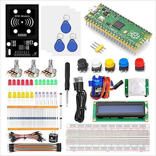 OSOYOO Raspberry Pi Pico Python Hardware Programming Learning Kit, MicroPython and Graphical Programming Tutorials, Includes Raspberry Pi Pico with Pre-Soldered Header, Beginners & Software Engineer