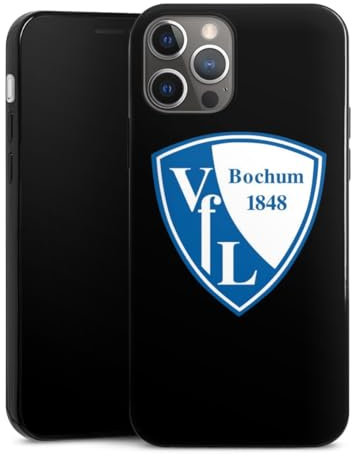 Slim Case extra dünn kompatibel mit Apple iPhone 12 Pro Silikon Handyhülle schwarz Hülle VFL Bochum Offizielles Lizenzprodukt Wappen