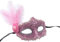 Jamron Femmes Fantaisie Masque Déguisement avec Strass/Plume pour Mascarade Fête Bal Halloween Carnaval SN070309 Rose