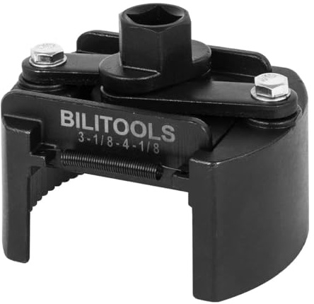 BILITOOLS Universal Ölfilterschlüssel 80-105mm, KFZ Werkzeug für Ölwechsel | Verstellbare 2-Arm Ölfilterkralle, 1/2 Antrieb, Profi Ölfilter Abzieher für große Ölfilter