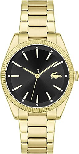 Lacoste Analog Quarzuhr für Damen mit Gelbgoldfarbenes Edelstahlarmband - 2001272