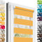 Estika Doppelrollo Klemmfix ohne Bohren - 85 cm x 120 cm - Orange - 27 Stofffarben, Tag und Nacht Duo Rollo, Rollos für Fenster ohne Bohren, Fenster Sichtschutz (85 cm Stoffbreite)