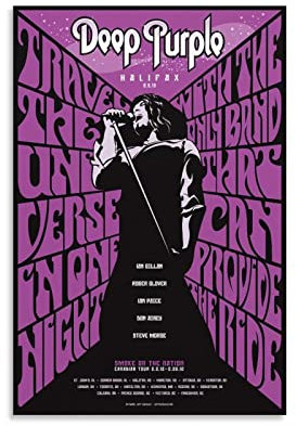 TSALF Poster Kunstdrucke Kein Rahmen Deep Purple Musik Poster Band Hip Hop Guitar Festival Konzert Wanddekoration 60x90cm