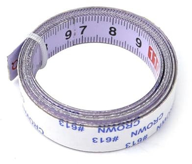 1 to 3M Self Adhesive Measuring Tape Stainless Steel Miter Tape Measure for T-Track, Router, Table Saw, Mitre Saws, T-Rails, Band Saws, Woodworking Tools, Sewing Machines - Middle (2 Meter)