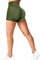 RIOJOY Damen Booty Shorts Scrunch Butt Kurze Leggings Sexy Figurformend Sportshorts Radlerhose Hotpants, Grün XS