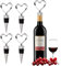 FRUHLING Lot de 5 bouchons de vin en forme de cœur en plastique pour bouteilles de vin, champagne, bouteille de bière