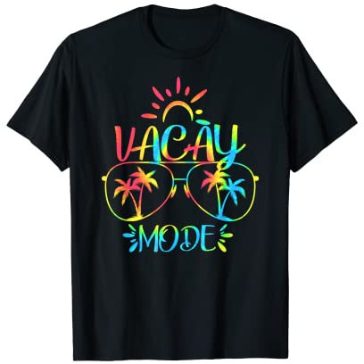 Tie Dye Vacay Mode, ein niedlicher Urlaub im Sommer, Sonnenbrille T-Shirt