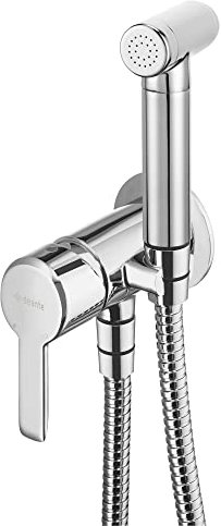 Bidetarmatur Unterputz Wasserhahn Wandarmatur für das Bidet mit Brause mit Start-Stop Schalter - Chrom
