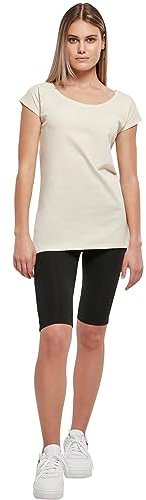 Build Your Brand Damen T-Shirt Ladies Wide Neck Tee Sand 5XL